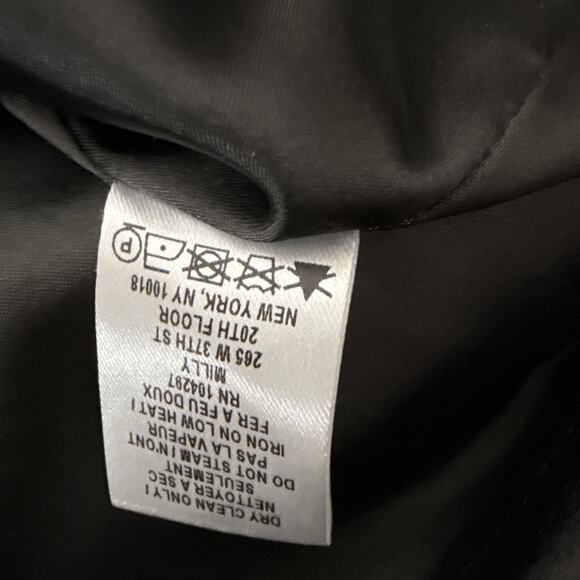 Milly $125 London Tweed Wool Mini Skirt Zipback Elastic Waist Glam Chic Preppy - Picture 9 of 10